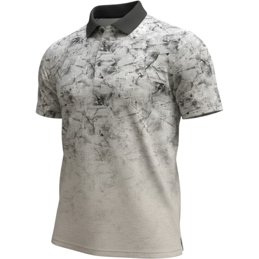 Calvin Klein Jeans Mens Grey Black Abstract Graphic Print Polo‎ Shirt Large